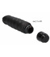 Черный вибромассажер Ribbed Multispeed Vibrator - 17 см.