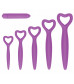 Набор фиолетовых вагинальных расширителей с вибропулей Silicone Vaginal Dilator Set