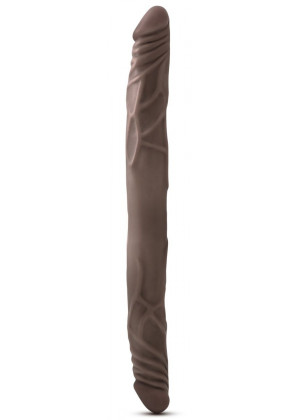 Коричневый двусторонний фаллоимитатор 14 Inch Double Dildo - 35 см.