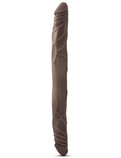 Коричневый двусторонний фаллоимитатор 14 Inch Double Dildo - 35 см.