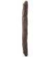 Коричневый двусторонний фаллоимитатор 14 Inch Double Dildo - 35 см.