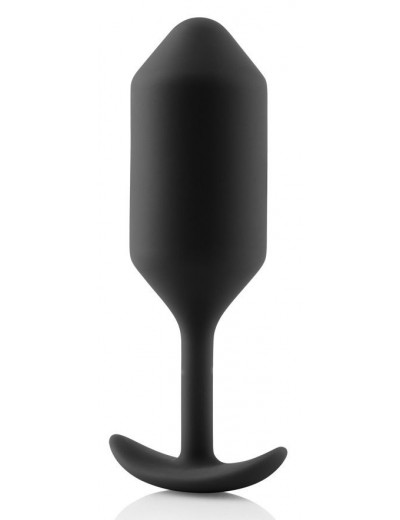 Чёрная пробка для ношения B-vibe Snug Plug 3 - 12,7 см.