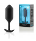 Чёрная пробка для ношения B-vibe Snug Plug 3 - 12,7 см.