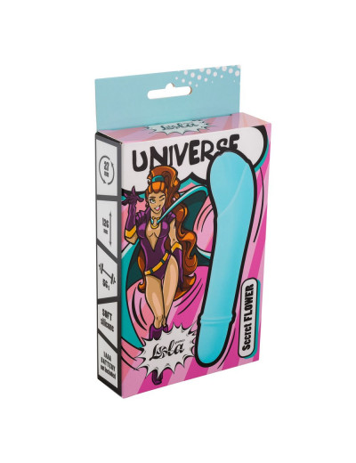 Голубой мини-вибратор Universe Secret Flower - 12,6 см.