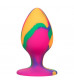 Яркая анальная пробка Cheeky Large Tie-Dye Plug - 9 см.