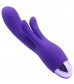 Фиолетовый вибратор INDULGENCE Rechargeable Frolic Bunny - 18,7 см.