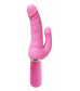 Розовый вибратор Levina Double Penis - 21,5 см.