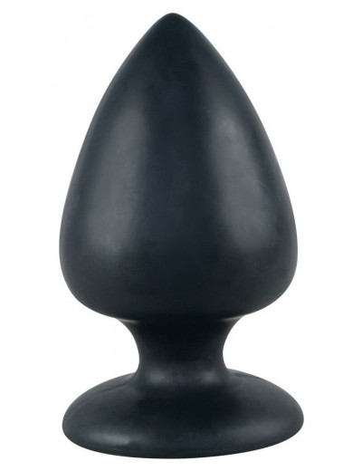 Большая чёрная анальная втулка Black Velvet Extra XL - 14 см.