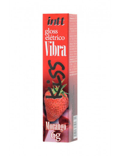 Блеск для губ Gloss Vibe Strawberry с эффектом вибрации и клубничным ароматом - 6 гр.