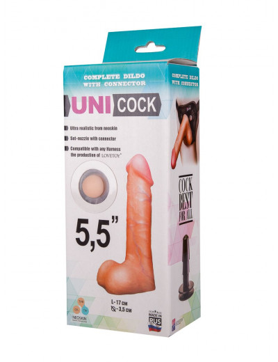 Фаллическая насадка Харнесс UNICOCK 5,5  - 18,5 см.