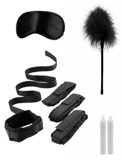 Черный игровой набор БДСМ Bed Bindings Restraint Kit