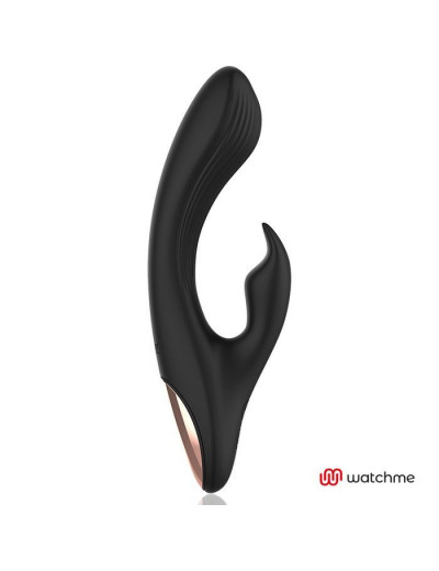 Черно-золотой вибратор-кролик с пультом-часами Anne s Desire Rabbit Vibe Wireless Watchme - 20,5 см.