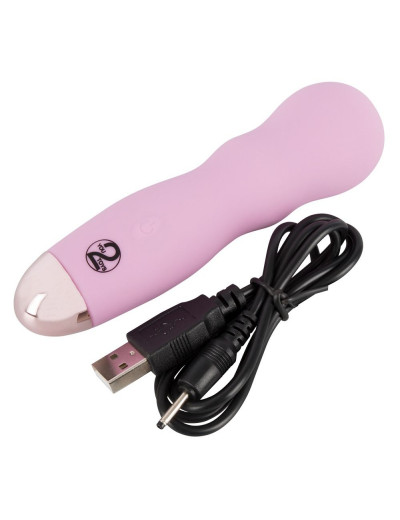 Нежно-розовый мини-вибратор Cuties Mini - 12,4 см.