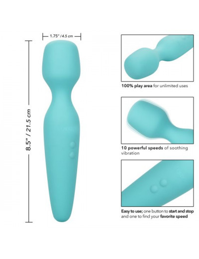 Голубой wand-вибромассажер They-ology Vibrating Intimate Massager