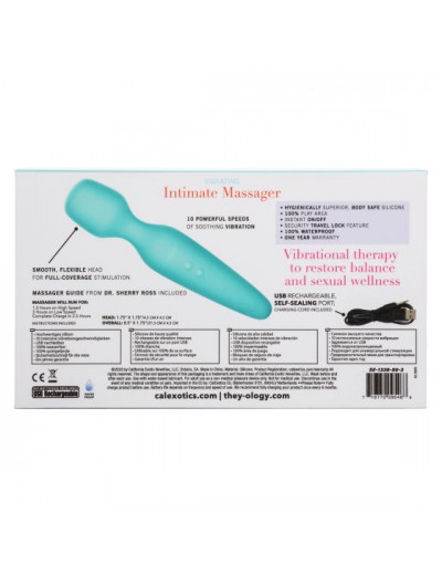 Голубой wand-вибромассажер They-ology Vibrating Intimate Massager