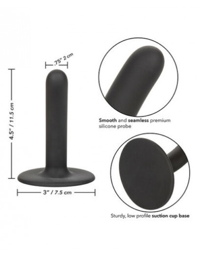 Черный анальный стимулятор Boundless 4.5” Slim Probe - 11,5 см.