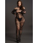 Красивый ажурный кэтсьюит с доступом Lace Sleeved Bodystocking
