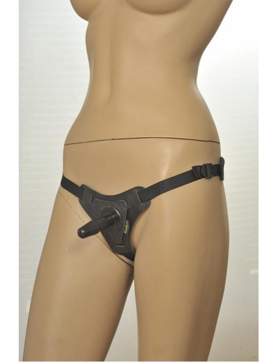 Кожаные трусики с плугом Kanikule Leather Strap-on Harness Anatomic Thong
