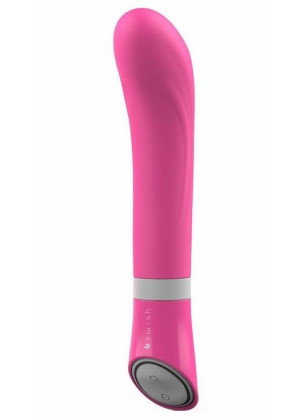 Розовый G-стимулятор с вибрацией Bgood Deluxe Curve - 19,3 см.