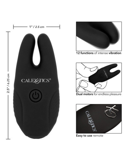 Черные зажимы для сосков с дистанционным управлением Silicone Remote Nipple Clamps