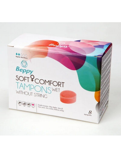 Нежно-розовые тампоны-губки Beppy Tampon Wet - 8 шт.