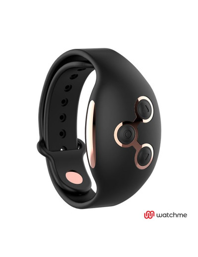 Черно-золотая вибровкладка в трусики с пультом-часами Anne s Desire Vibro Panty Wireless Watchme