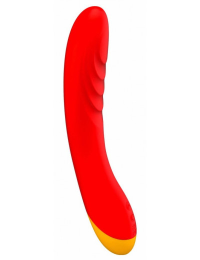 Красный изогнутый вибромассажер Romp Hype G-Spot - 21 см.