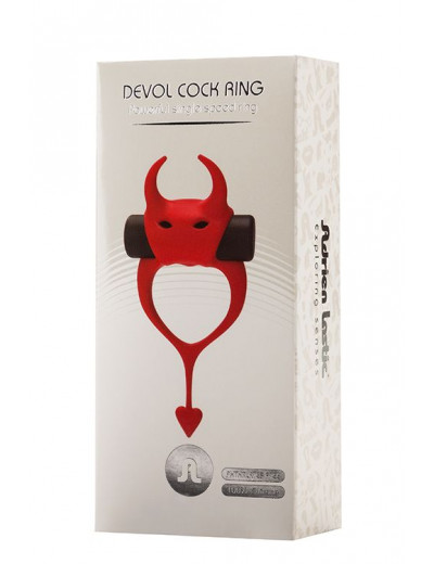 Красное эрекционное кольцо в форме дьяволенка DEVOL COCKRING