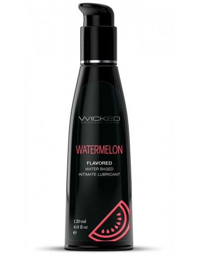 Лубрикант с ароматом арбуза Wicked Aqua Watermelon - 120 мл.