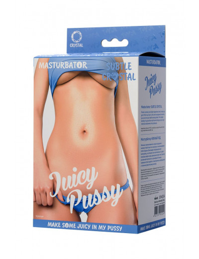Прозрачный реалистичный мастурбатор Juicy Pussy Subtle Crystal