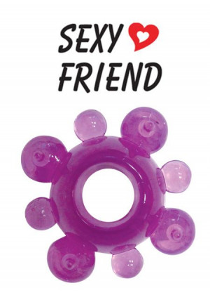 Фиолетовое эрекционное кольцо Sexy Friend 
