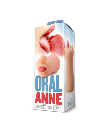Телесный мастурбатор-ротик с язычком Oral Anne
