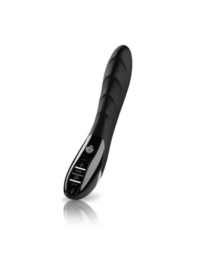 Вибратор с электростимуляцией Sizzling Simon Black Edition - 27 см.
