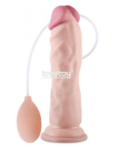 Телесный фаллоимитатор 8.5 Soft Ejaculation Cock - 21,6 см.