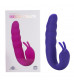 Фиолетовый вибратор Ribbed Dual Stimulator - 17 см.
