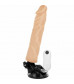 Телесный вибратор на мощной присоске Basecock Realistic Vibrator Remote Control - 21 см.