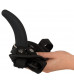 Черный вибрострапон с пультом ДУ RC Vibrating Strap-On - 13 см.