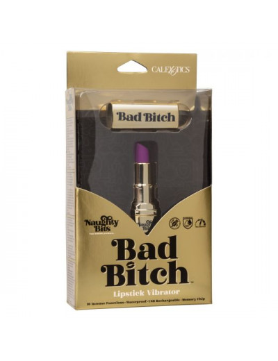 Мини-вибратор в виде тюбика помады Naughty Bits Bad Bitch Lipstick Vibrator