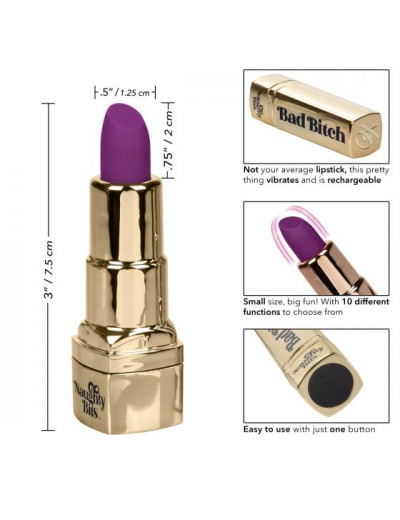 Мини-вибратор в виде тюбика помады Naughty Bits Bad Bitch Lipstick Vibrator