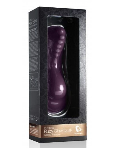 Фиолетовый вибратор Ruby Glow - 20 см.