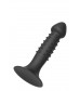 Черный анальный фаллоимитатор NUBBED PLUG - 13,5 см.
