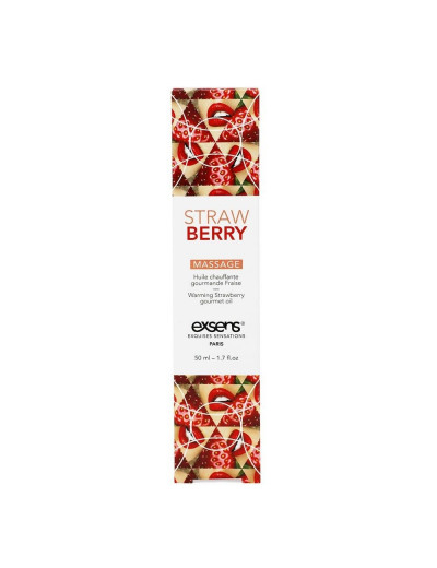 Разогревающее массажное масло  с ароматом клубники Gourmet Strawberry - 50 мл.
