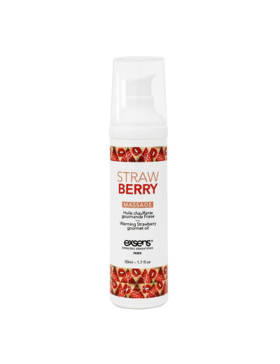 Разогревающее массажное масло  с ароматом клубники Gourmet Strawberry - 50 мл.