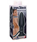 Анальный вибратор с функцией расширения True Black - 17 см.
