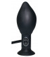 Анальный вибратор с функцией расширения True Black - 17 см.