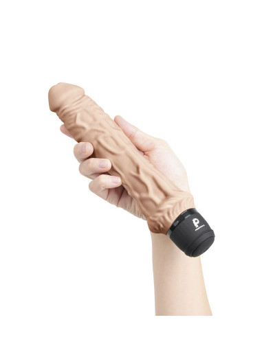 Телесный вибратор-реалистик 8  Girthy Realistic Vibrator - 24,5 см.
