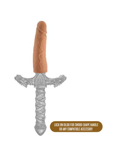 Насадка-фаллоимитатор для трусиков с плугом Realistic 7 Inch Lock On Dildo - 17,8 см.