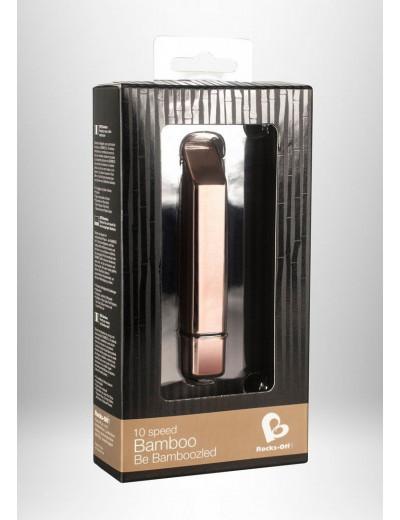 Золотистая вибропуля со скошенным кончиком Bamboo