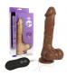 Коричневый вибратор 10 Mode Vibrating 9 - 25 см.