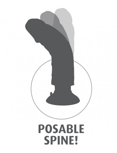 Кофейный вибромассажер 10  Vibrating Cock with Balls - 25,4 см.